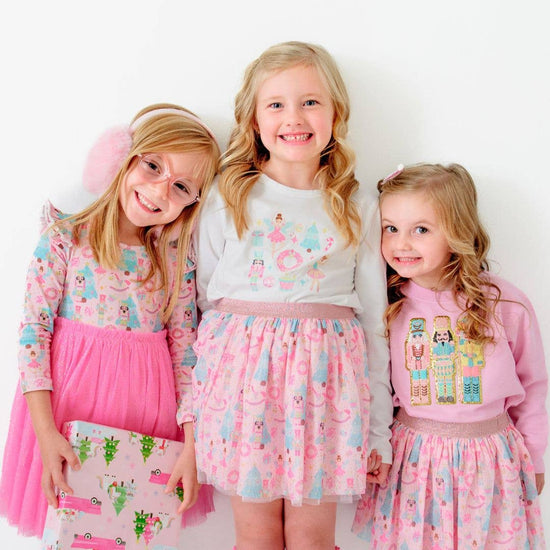 Load image into Gallery viewer, Nutcracker Christmas Long Sleeve Tutu Dress
