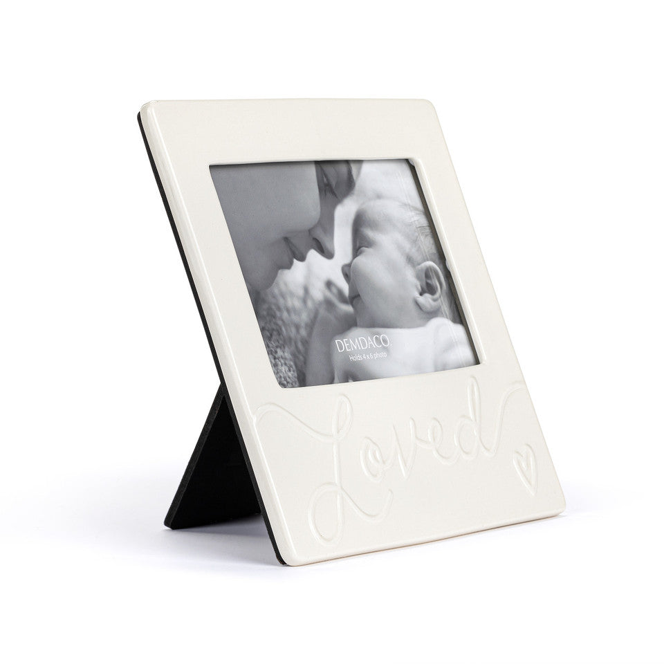 Cream 'Loved' Luxe frame 8"x8"