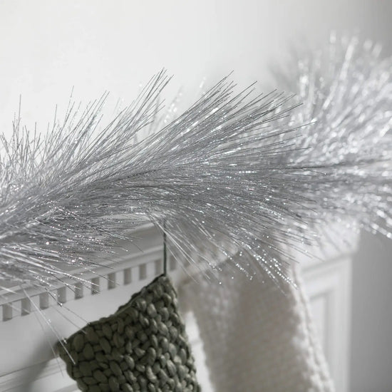 Load image into Gallery viewer, Silver Metallic Pine Garland
