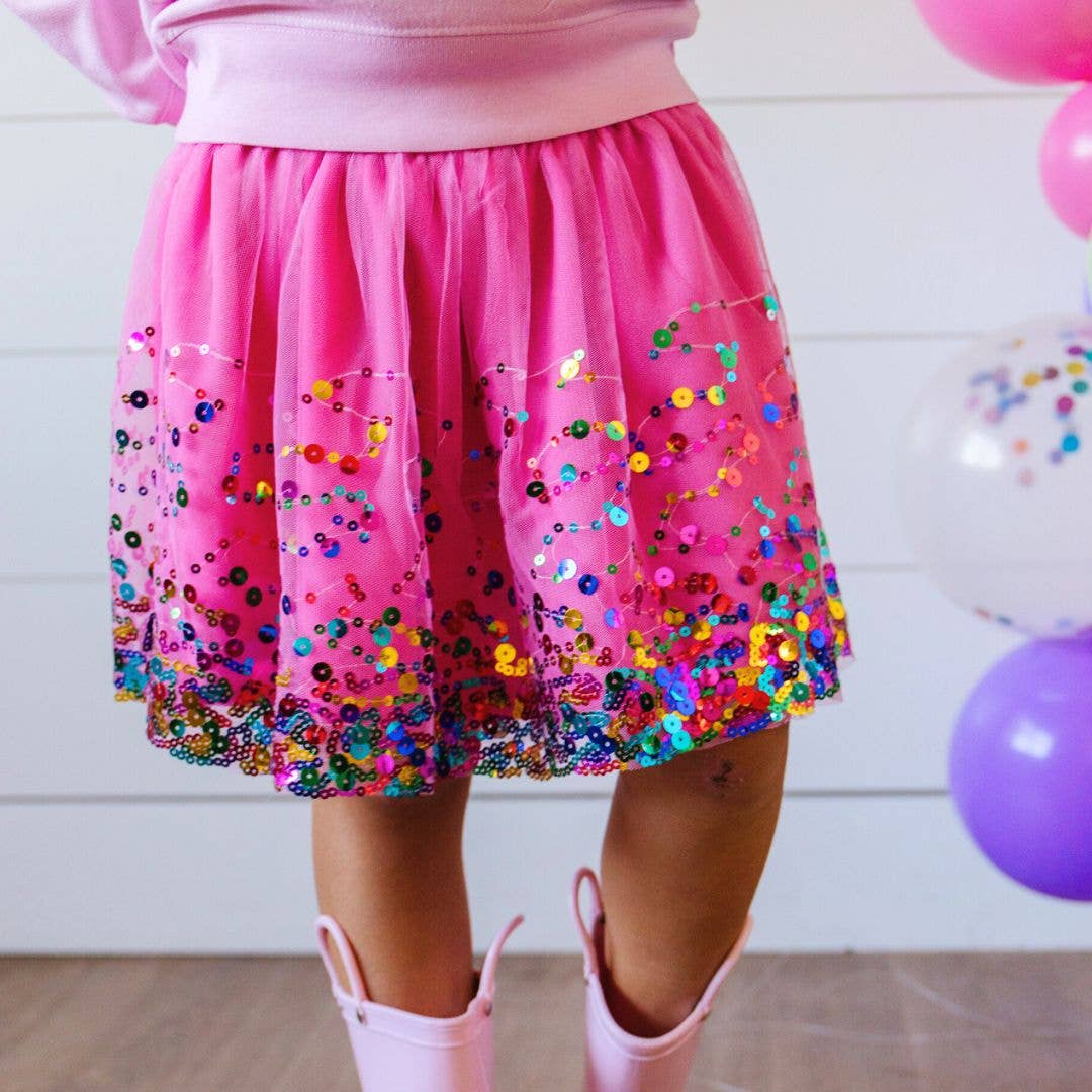 Raspberry Confetti Tutu - Dress Up Skirt