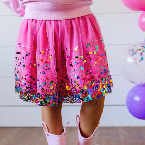 Raspberry Confetti Tutu - Dress Up Skirt
