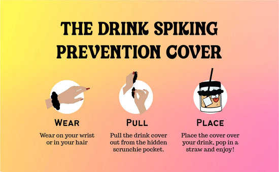 NightCap Scrunchie Drink Cover: Black