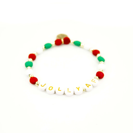 Load image into Gallery viewer, 18K Gold &amp;amp; Enamel Christmas Bracelet: Falala
