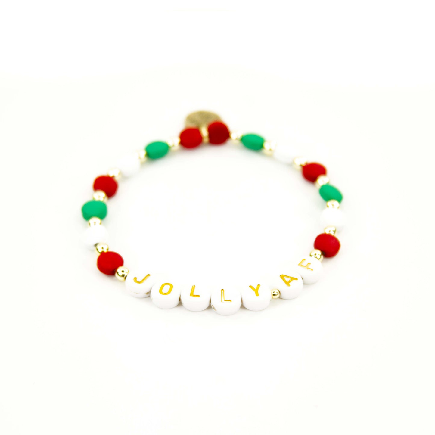 Merry 18K Gold & Enamel Christmas Bracelet: Merry