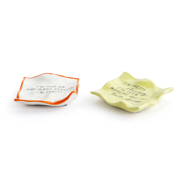 Ceramic Crinkle Notepaper Quote Magnets