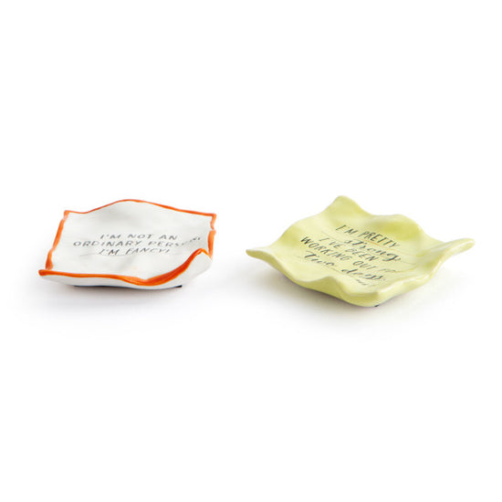 Ceramic Crinkle Notepaper Quote Magnets