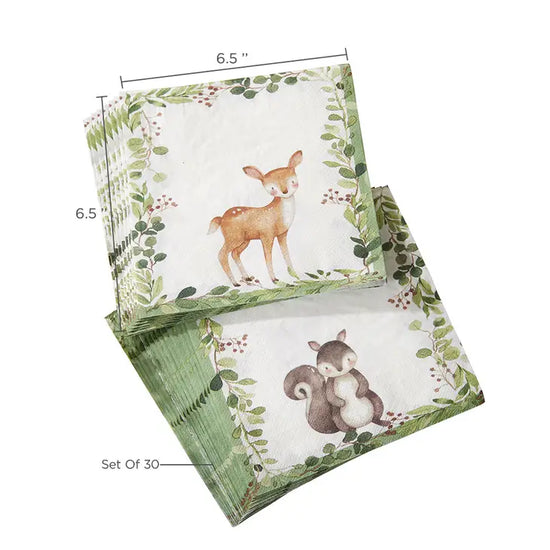 Load image into Gallery viewer, Woodland Baby 2 Ply Paper Napkins (set of 15)
