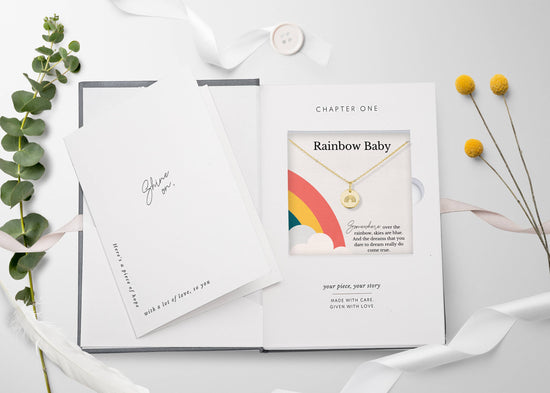 Load image into Gallery viewer, Rainbow Charm Baby Gifts For Mom 14K Gold Vermeil Sterling Silver Necklace Gift: Silver / 18&amp;quot; / Sterling Silver
