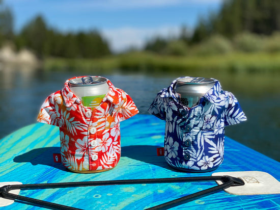Load image into Gallery viewer, The Aloha - 12 oz Insulated Can Sleeve - Sailor Blue Floral
