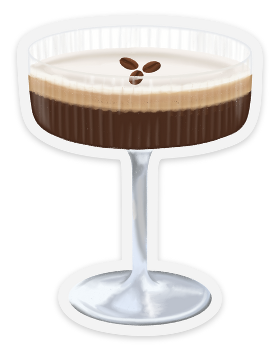 Load image into Gallery viewer, Espresso Martini Cocktail Sticker, 3.1x2.4in
