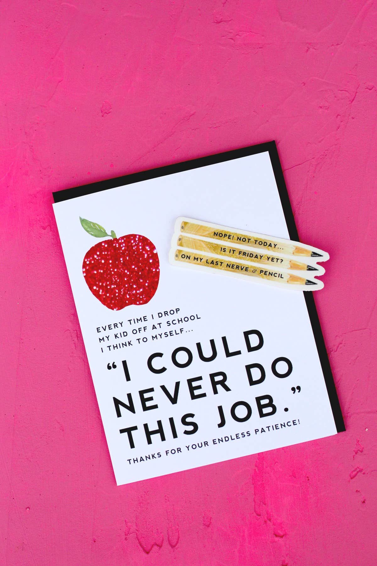 Funny Sayings Teacher Pencil Sticker