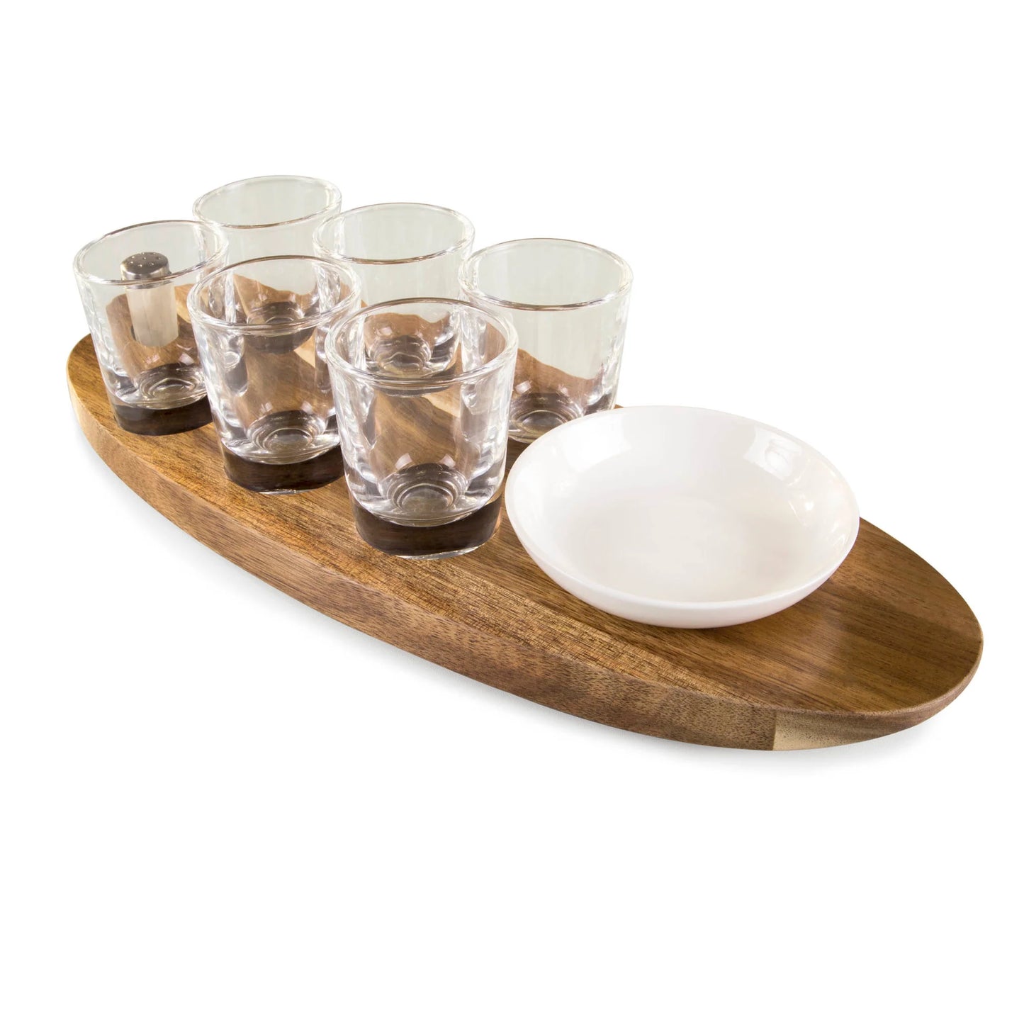 Shot Glass Serving Set with Wooden Tray