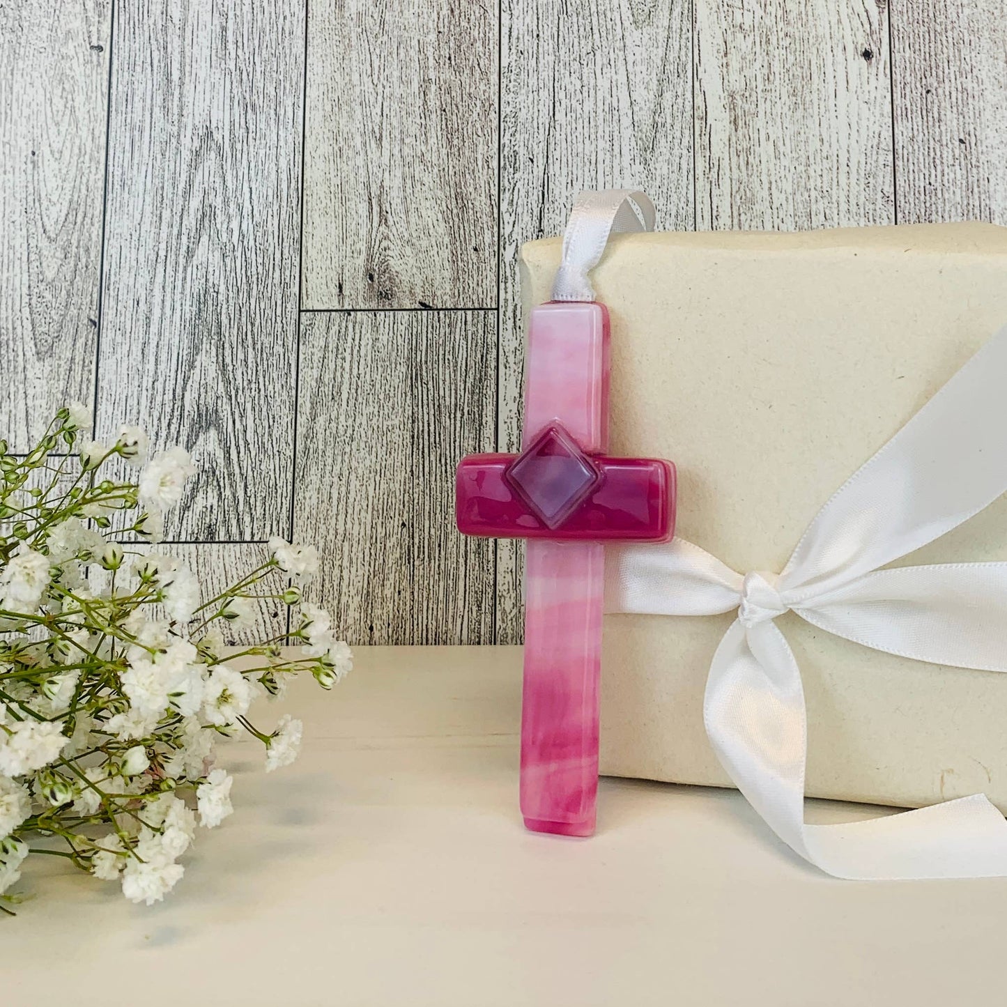 Confirmation Cross For Girl: Handmade Glass
