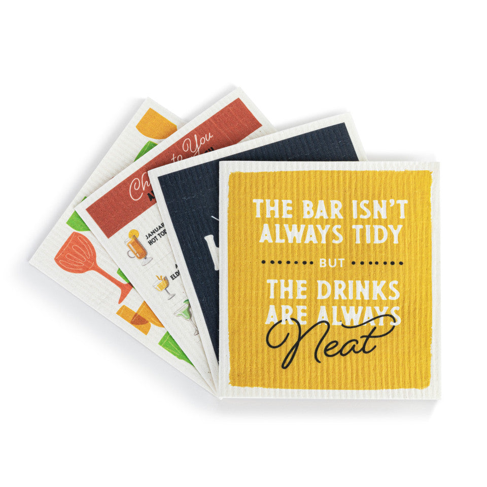 Biodegradable Happy Hour Themed Dish Cloths