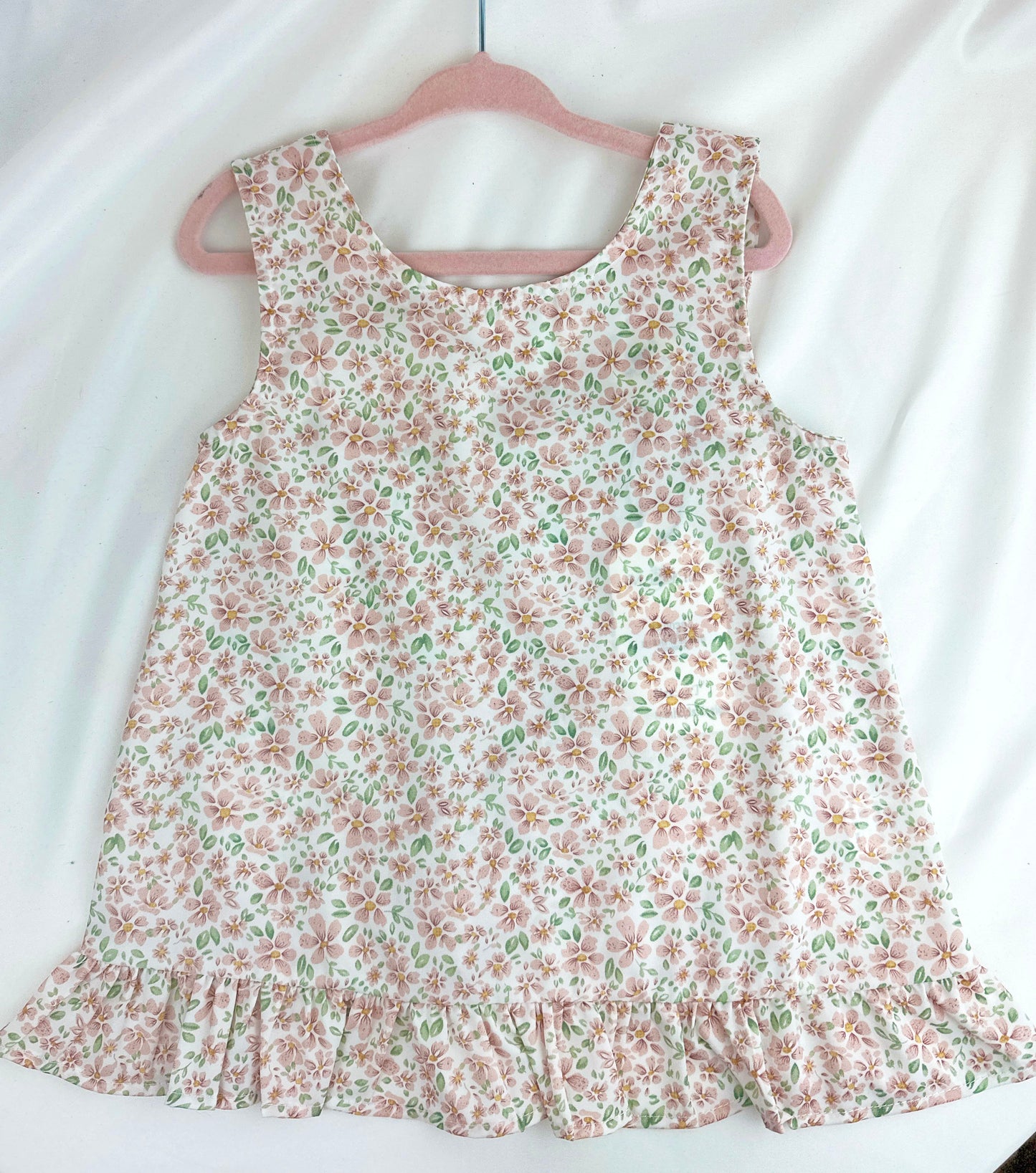 Soft Blush Floral Crepe Tank