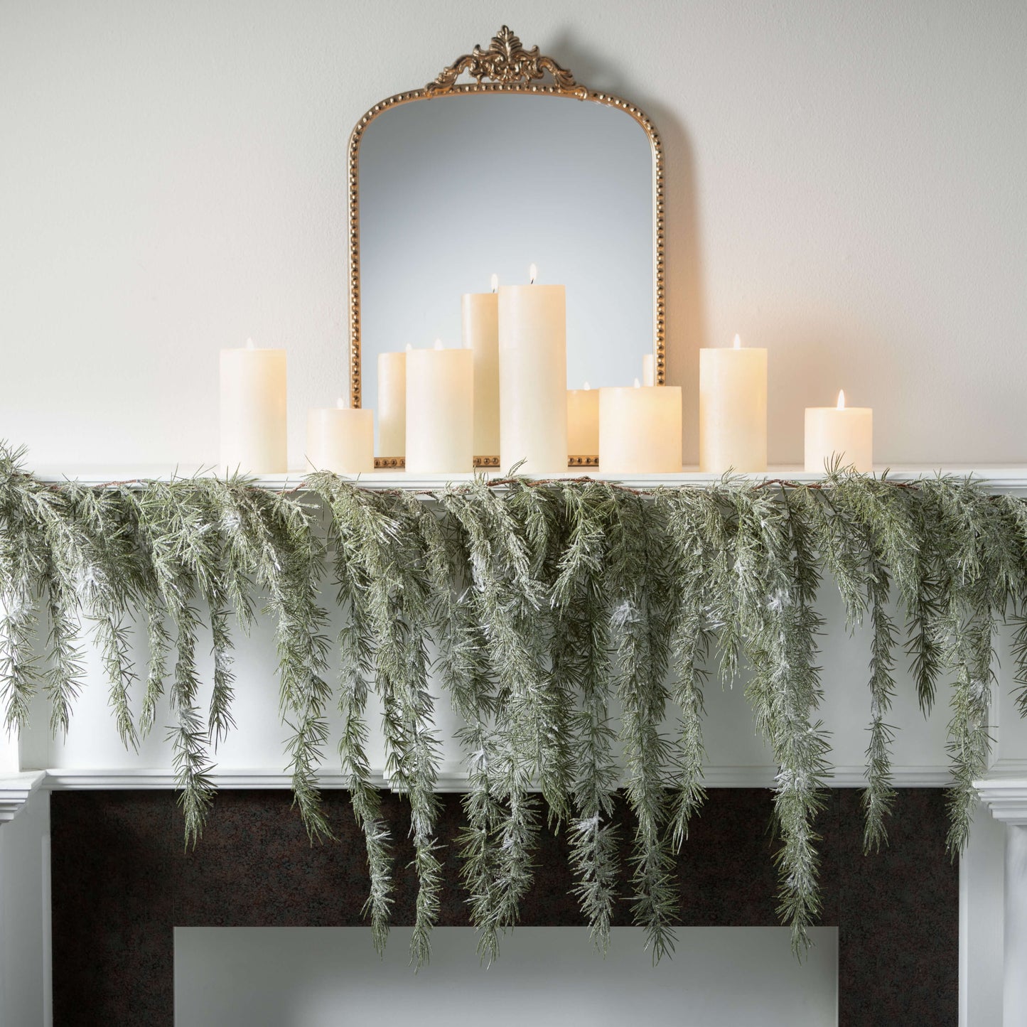 Frosted Weeping Pine Garland