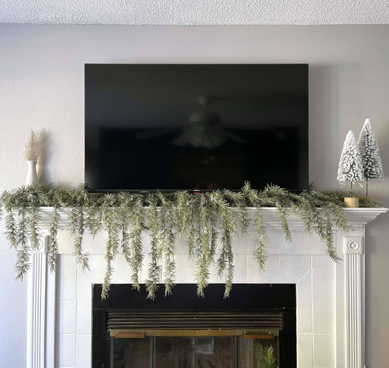Frosted Weeping Pine Garland