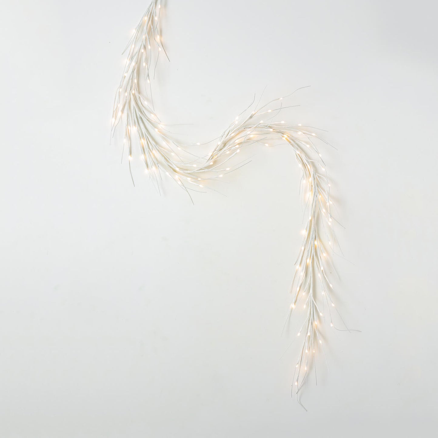 Illuminated White Twig Garland