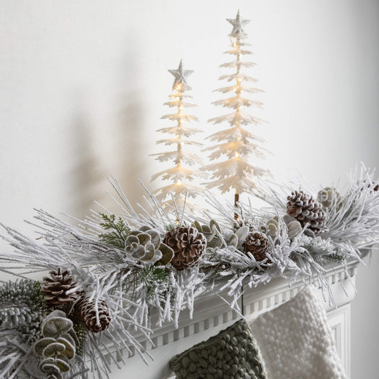 Load image into Gallery viewer, Flocked Pine Garland
