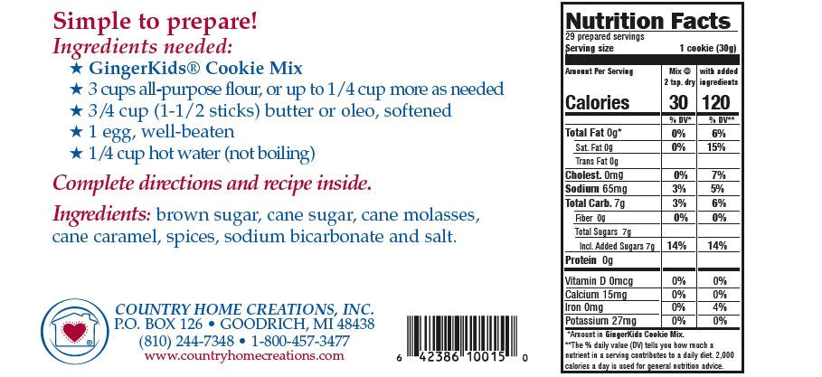 Gingerkids Cookie Mix Kit