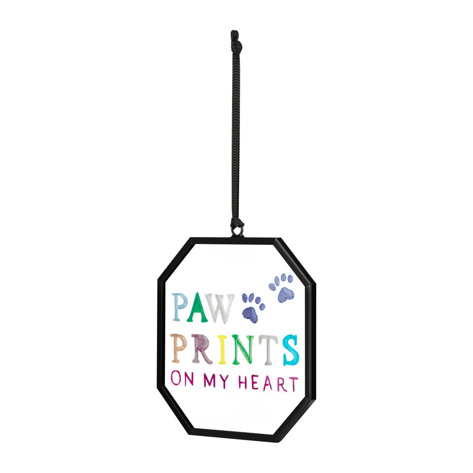 Paw Prints On My Heart Suncatcher