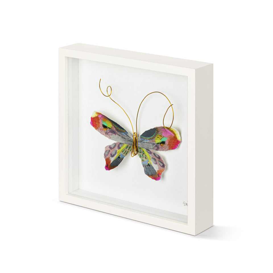 Multi Butterfly Wall Art 10" sq