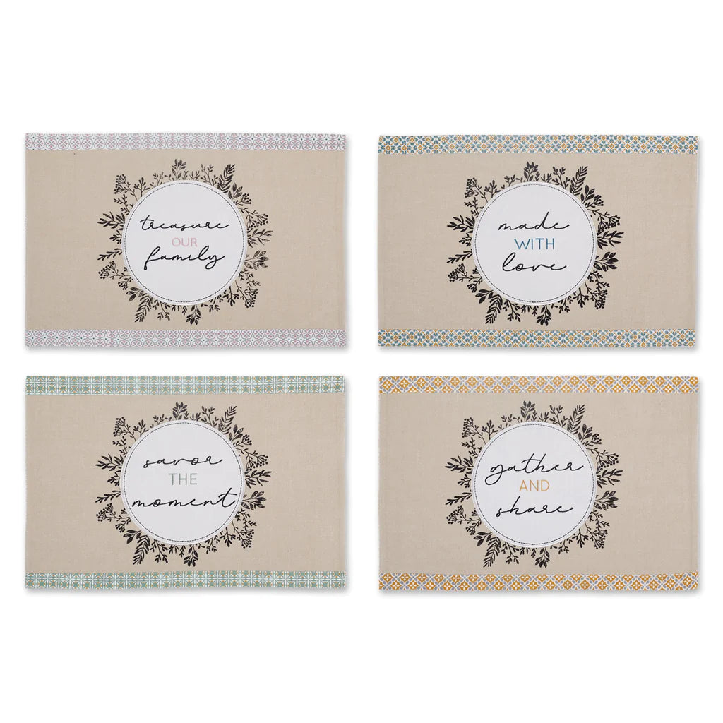 Heartfelt Sayings Reversible Placemats