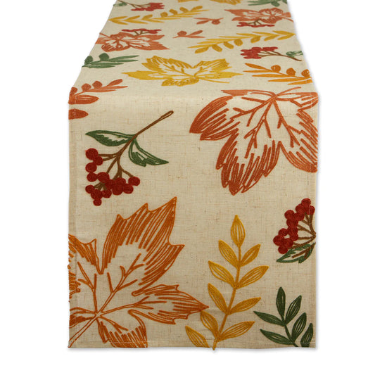 Scattered Leaves Table Runner - 14" X 70"