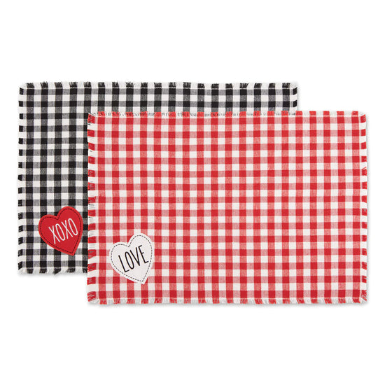 Love & XOXO Check Placemats