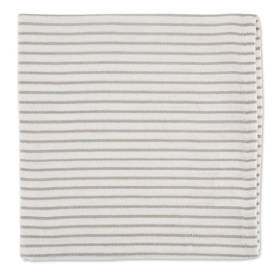 Grey/Ivory Striped Cloth Napkin