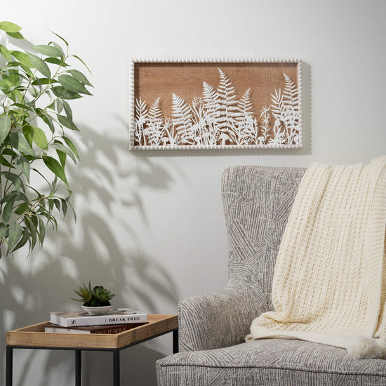 Glass Fern Wall Decor