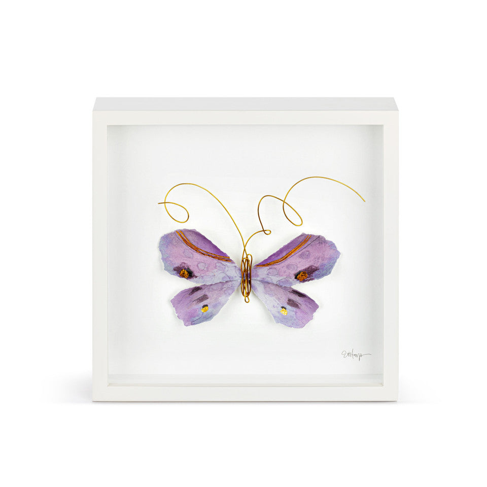 Purple Butterfly Wall Art 10"sq