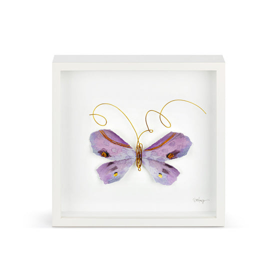 Purple Butterfly Wall Art 10"sq
