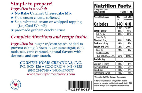 Load image into Gallery viewer, No-Bake Caramel Cheesecake Mix
