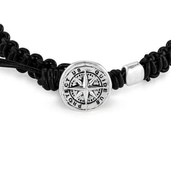 Load image into Gallery viewer, Men&amp;#39;s Compass Bracelet - Black

