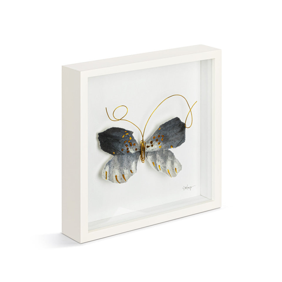 Black & Gold Butterfly Wall Art 10"sq
