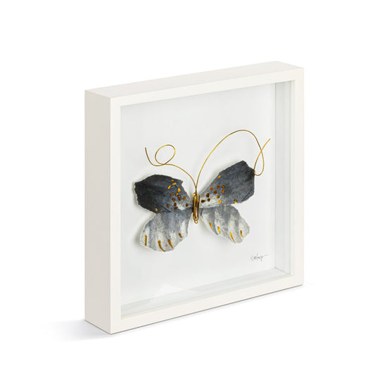 Black & Gold Butterfly Wall Art 10"sq