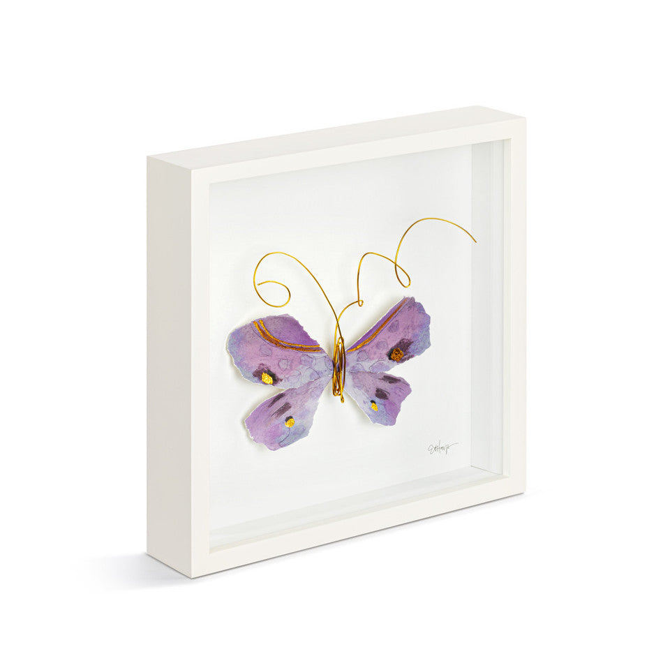 Purple Butterfly Wall Art 10"sq