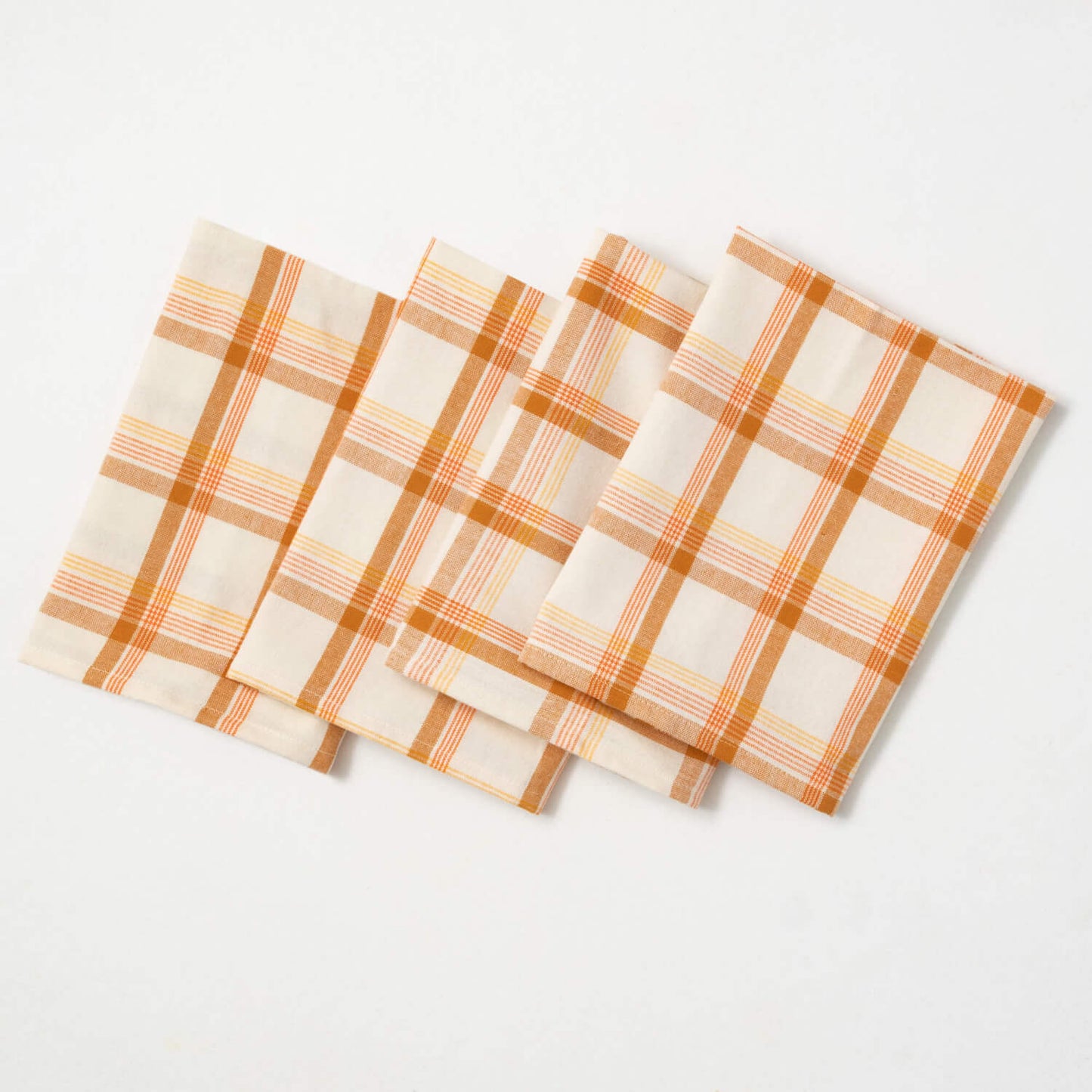 Plaid Patterned Linen Napkins