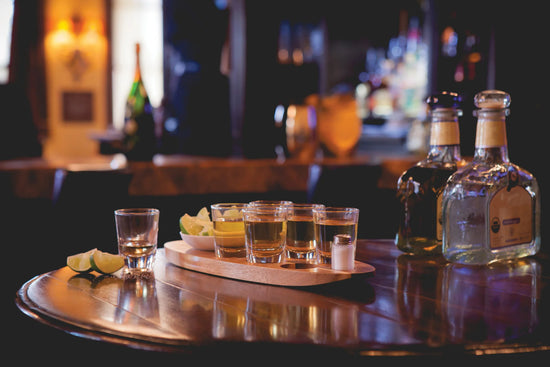 Load image into Gallery viewer, Shot Glass Serving Set with Wooden Tray
