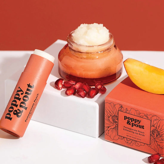 Load image into Gallery viewer, Pomegranate Peach Lip Care Duo Gift Set
