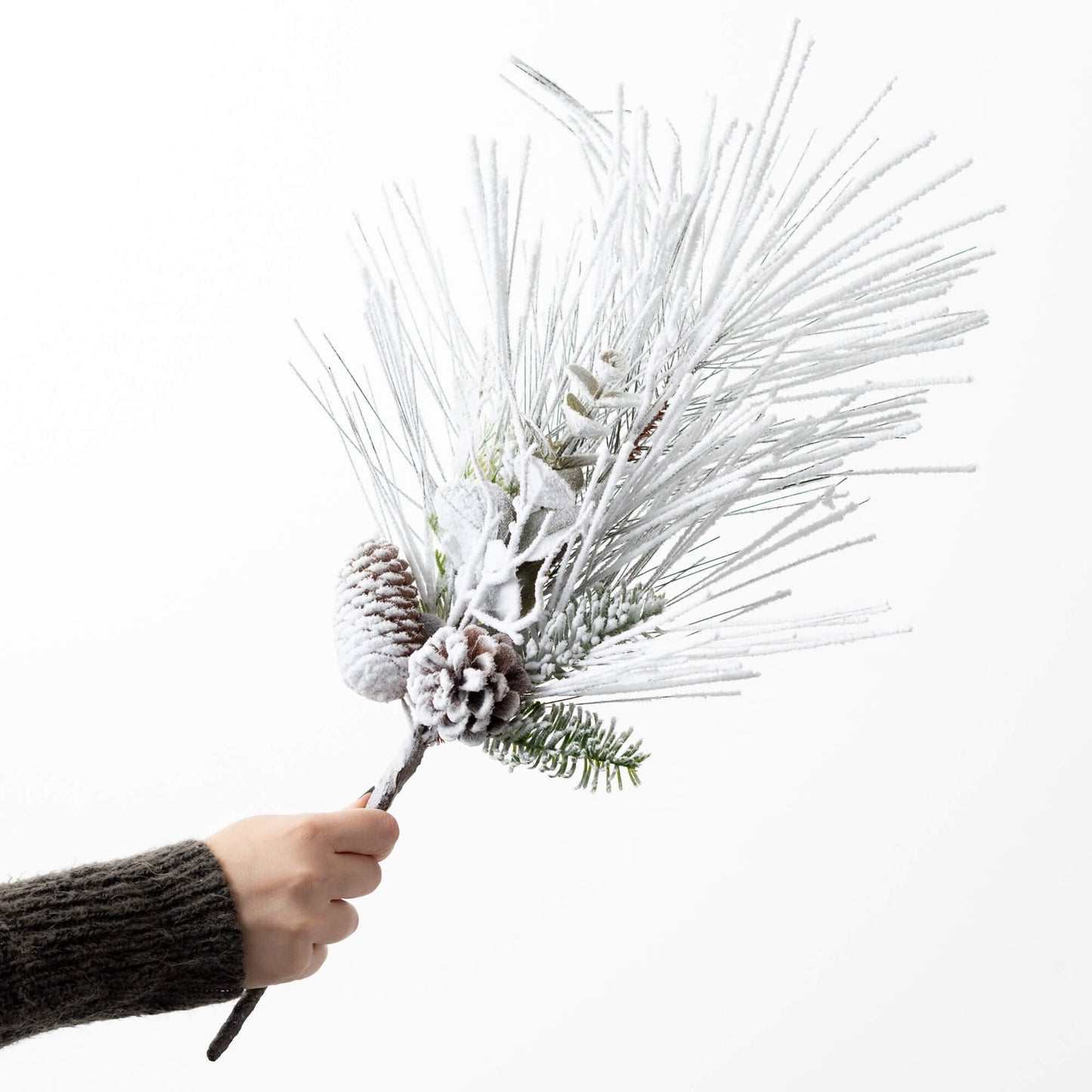 Heavily Flocked Pine Pick