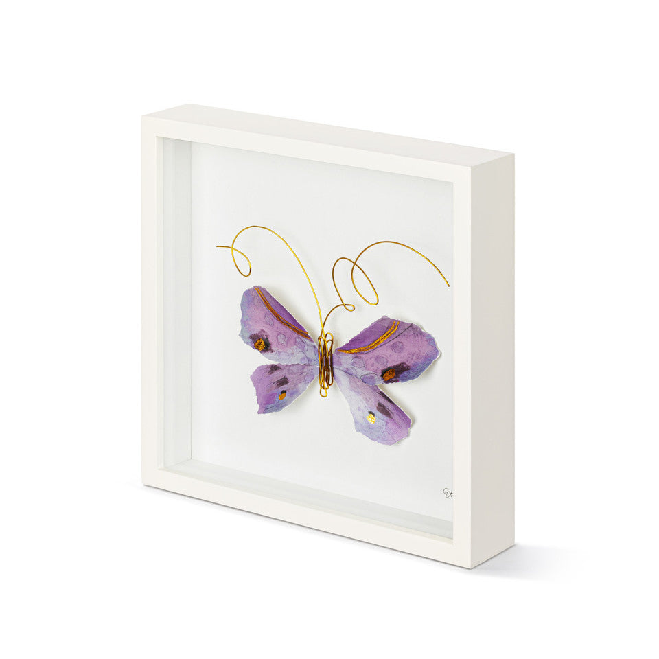 Purple Butterfly Wall Art 10"sq