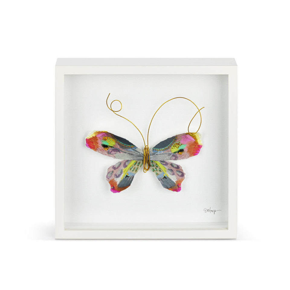 Multi Butterfly Wall Art 10" sq