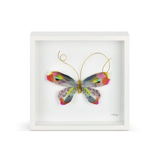 Multi Butterfly Wall Art 10" sq