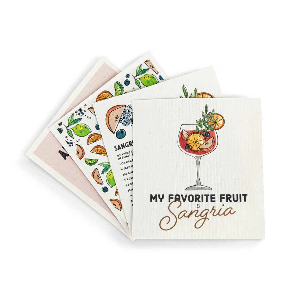 Biodegradable Sangria Themed Dish Cloths
