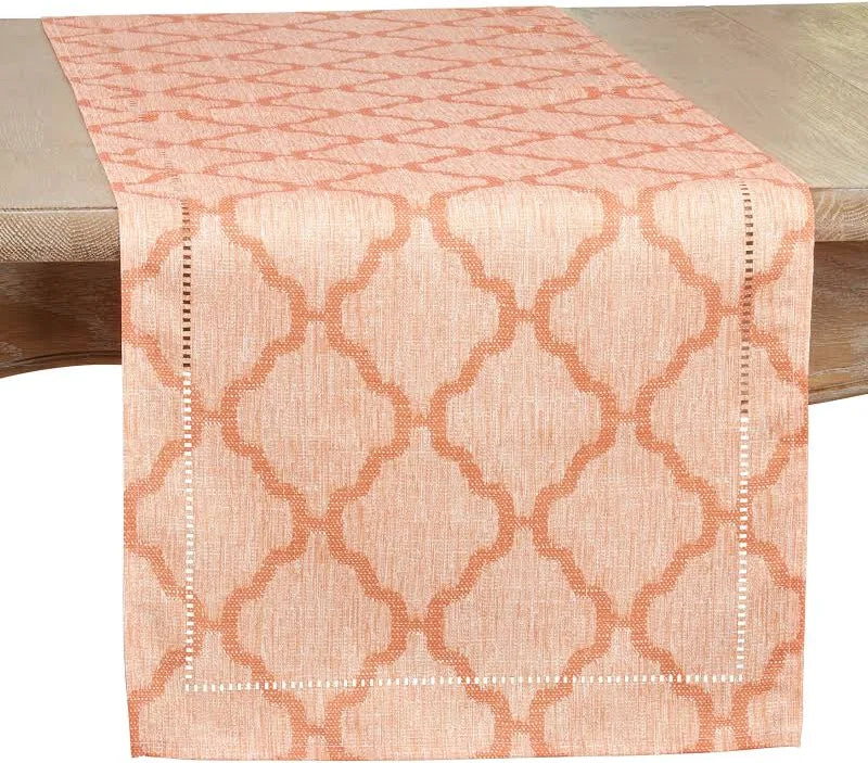 Moroccan Laser-Cut Hemstitch Border Runner 16"x54"