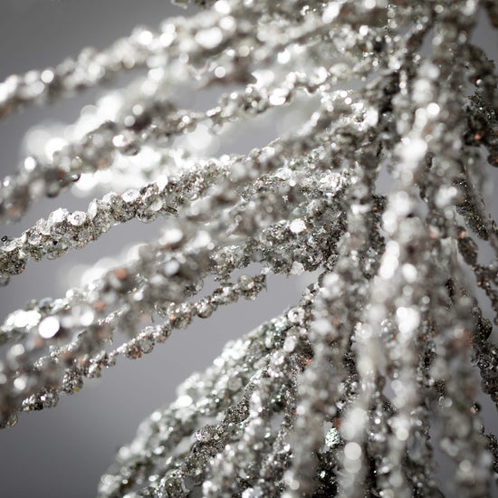 Load image into Gallery viewer, Silver Glitter Pine Spray
