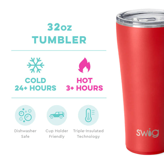 Touchdown Red & Black Tumbler (32oz)
