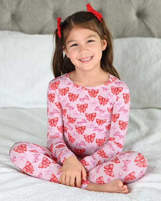 Catalina Toddler Bamboo Bow Lounge/PJ Set